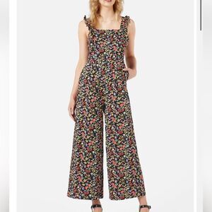 Princess Highway Linen Blend Wide Leg Ella Flora Jumpsuit Women’s Sz 12 cottage